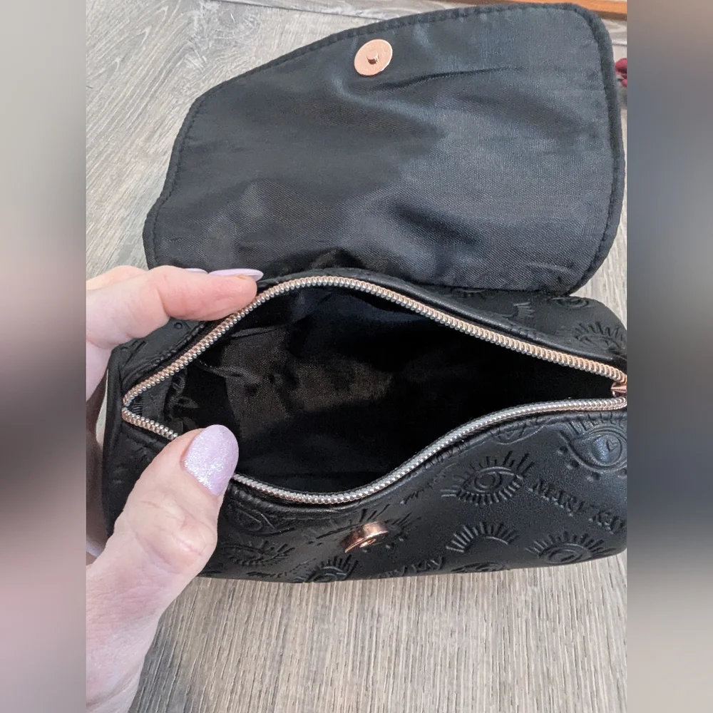 Mary Kay Black Eye-Patterned Cosmetic Bag